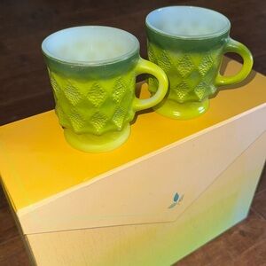 vintage fire king mugs